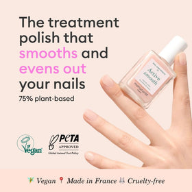Manucurist brush applying polish emphasizing smooth even coverage benefit
