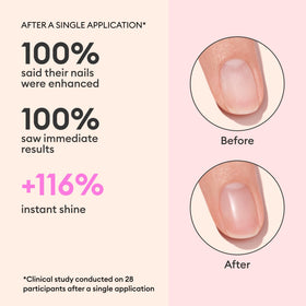 Manucurist application step on bare nail demonstrating easy use