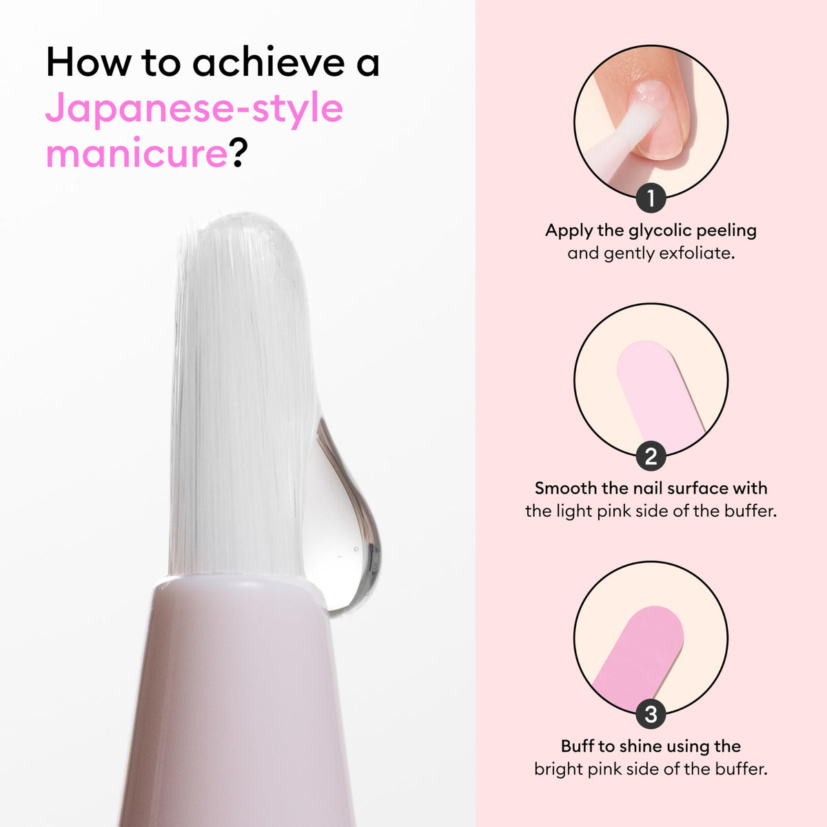 Manucurist before and after nail comparison showing improved texture