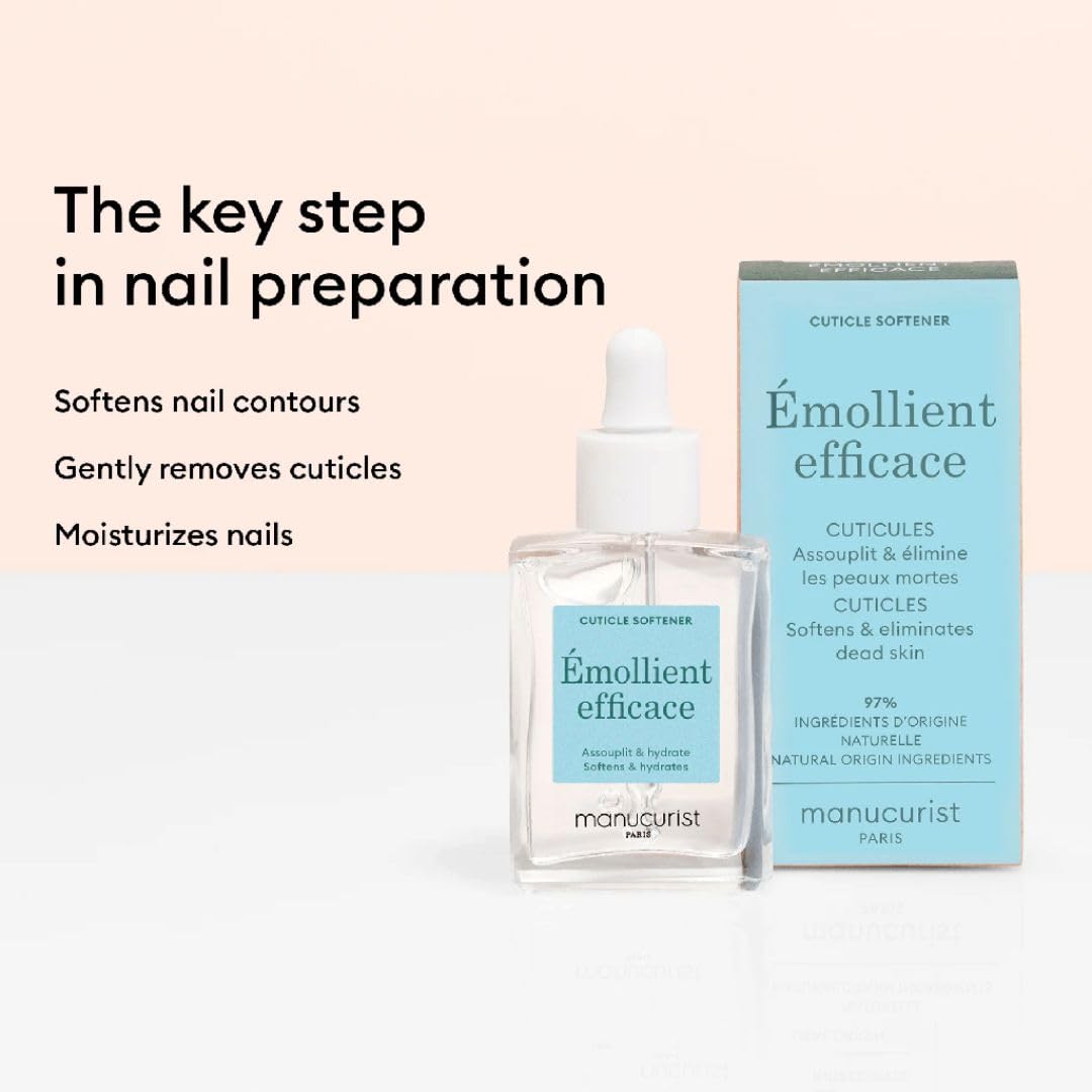 Manucurist applied to finger cuticle showing targeted coverage and easier removal benefit