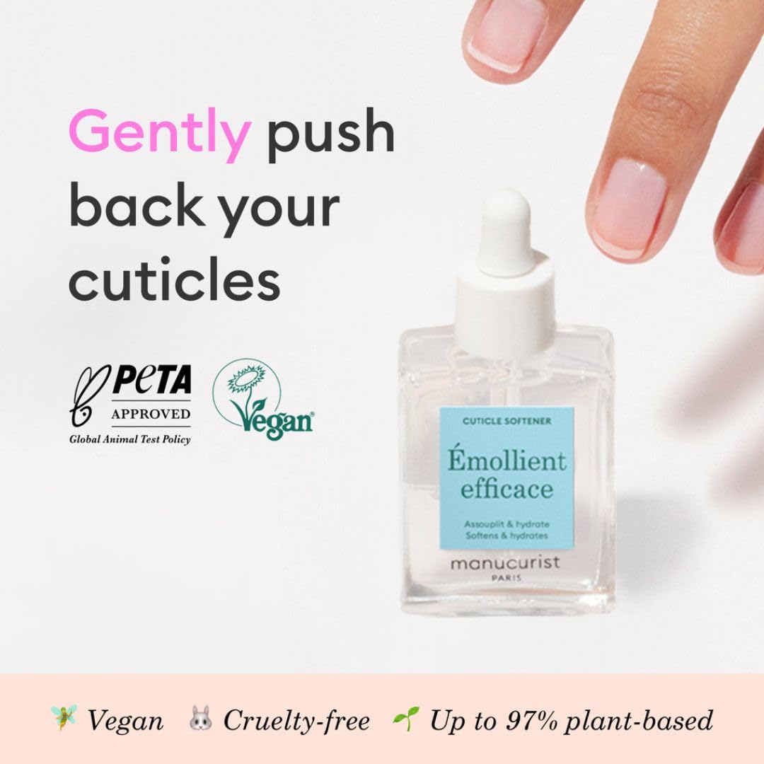 Manucurist gel texture closeup demonstrating thick applicator gel for precise cuticle softening