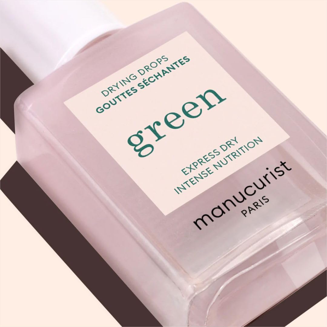 manucurist on vanity with polish set showing quick at-home salon results