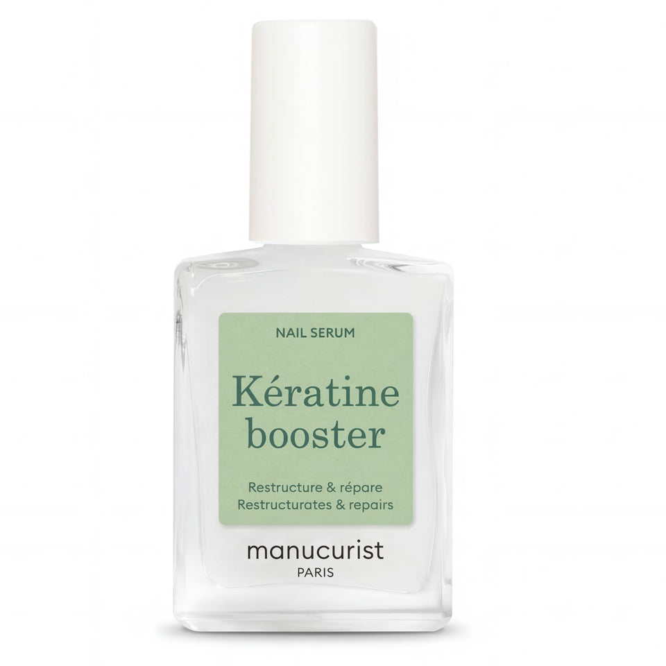 Manucurist front bottle showing clear serum and brand, clean cosmetic benefit