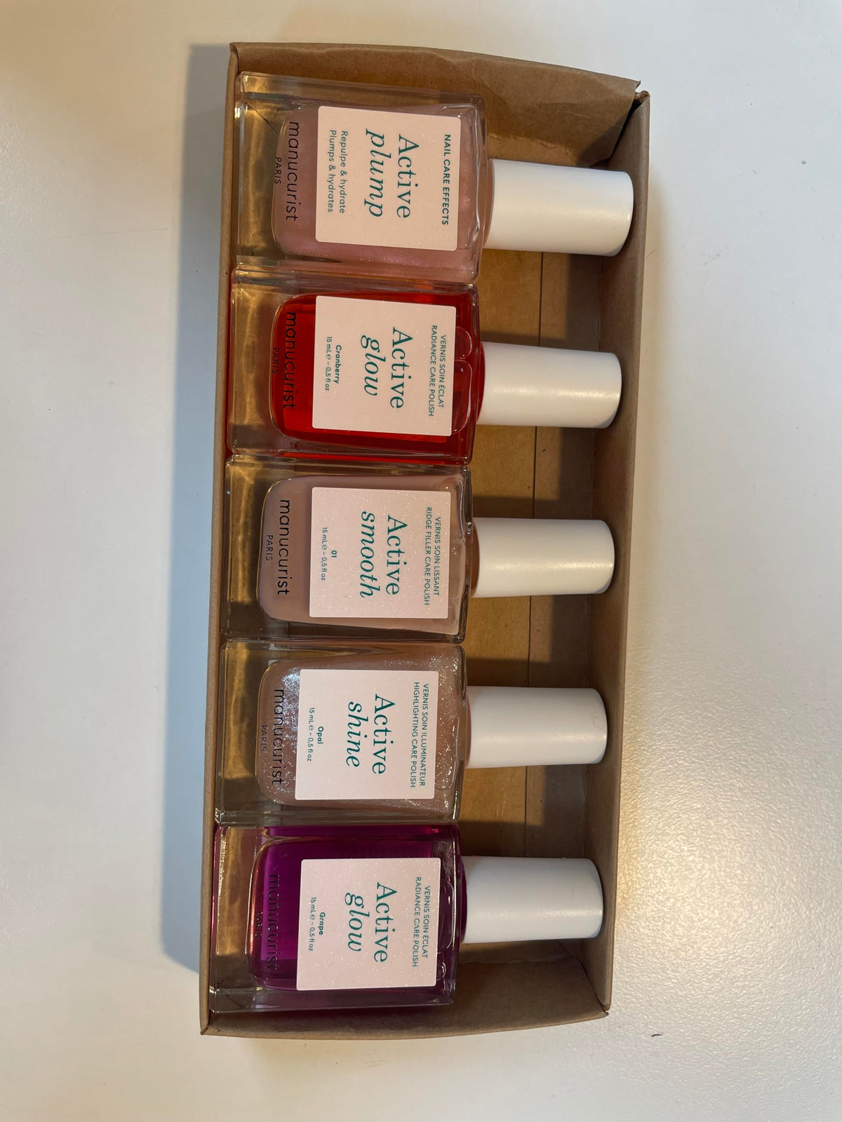 Manucurist gift box styled as present, illustrating thoughtful packaging for gifting