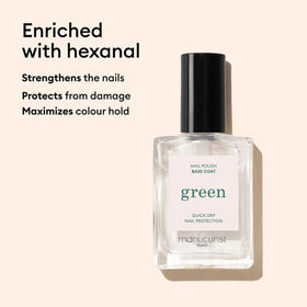Manucurist brush applying base coat demonstrating even coverage and easy control