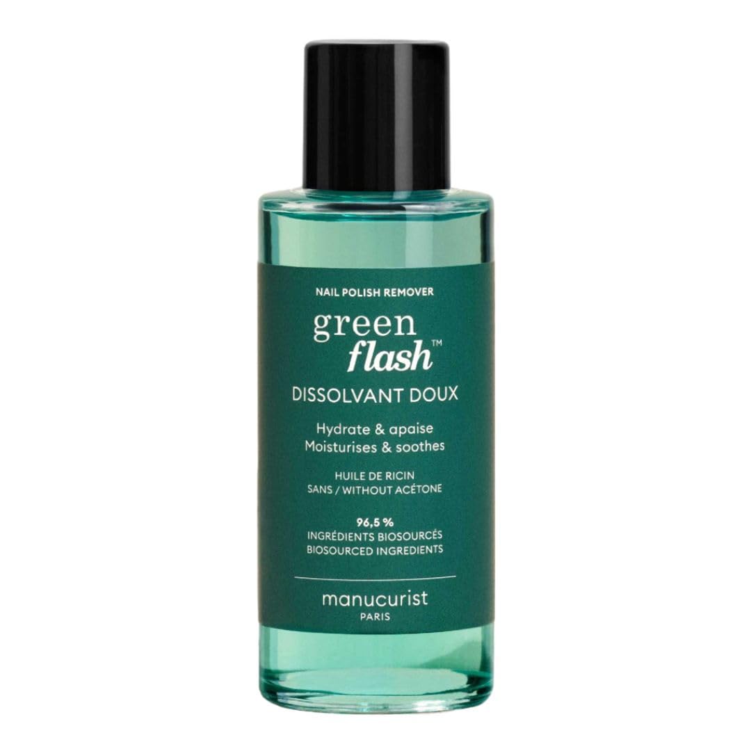 Manucurist bottle front packaging showing product and benefit of gentle removal