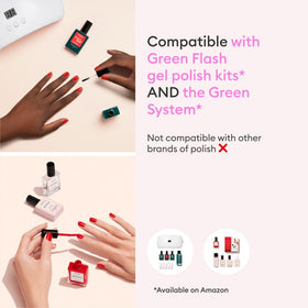 Manucurist bottle on bathroom counter in lifestyle scene promoting eco-friendly routine