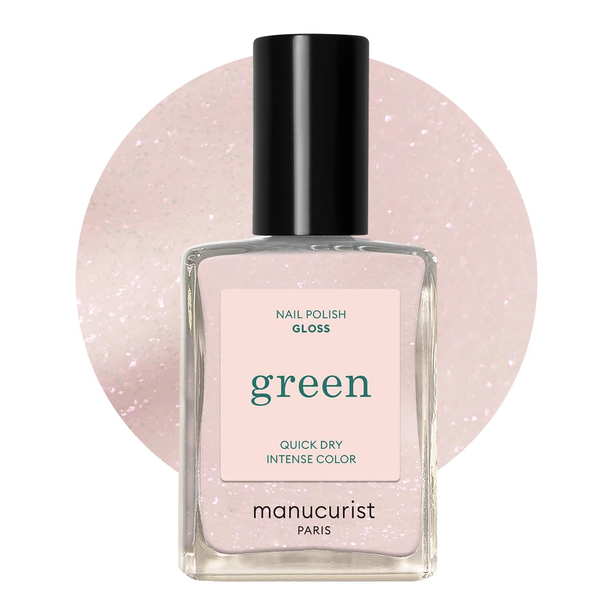 Manucurist bottle front view showing shade and eco-friendly brand benefit