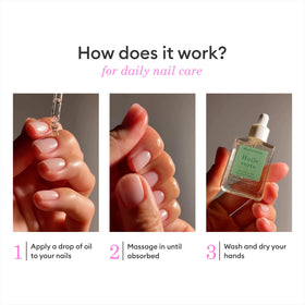 Manucurist Green Oil applicator dispensing a drop for precise topical benefit