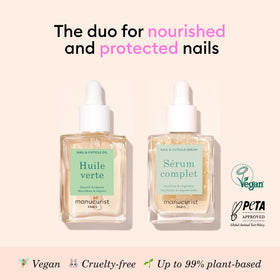 Manucurist Green Oil dropper dispensing oil to moisturize cuticles