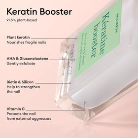 Manucurist ingredient panel with plant-based keratin and botanicals for clean nail care