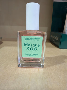 Manucurist night application on nails before sleep showing protective film for overnight care
