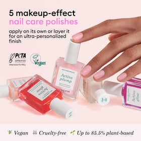 Manucurist Plump bottle close-up highlighting hydrating glossy finish and nail nourishment