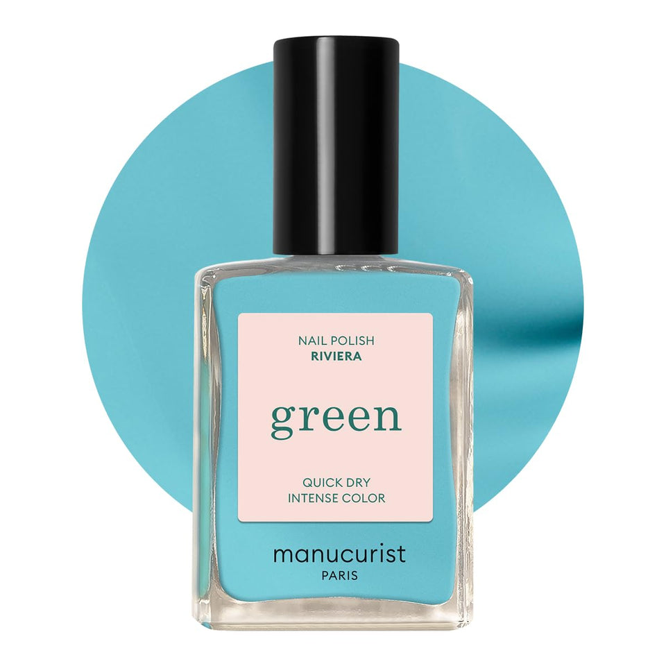 Manucurist Riviera front bottle showing turquoise color and glossy finish