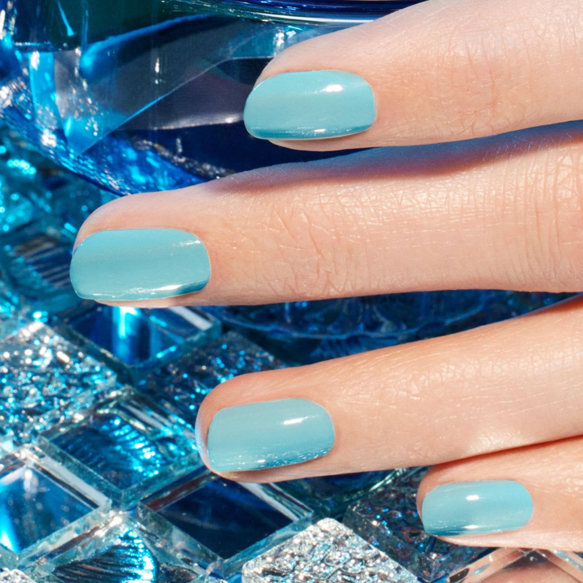 Close-up of Manucurist Riviera texture highlighting opaque, non-iridescent shine