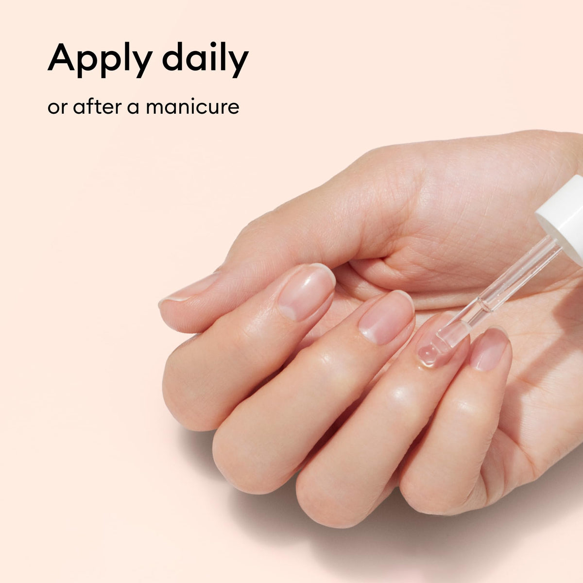 Fingernail receiving Manucurist serum for deeper hydration and prep