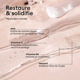 Manucurist before and after nails showing reduced splitting benefit