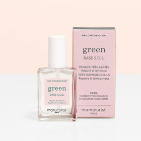 Manucurist packaging eco label emphasizing plant-based benefit