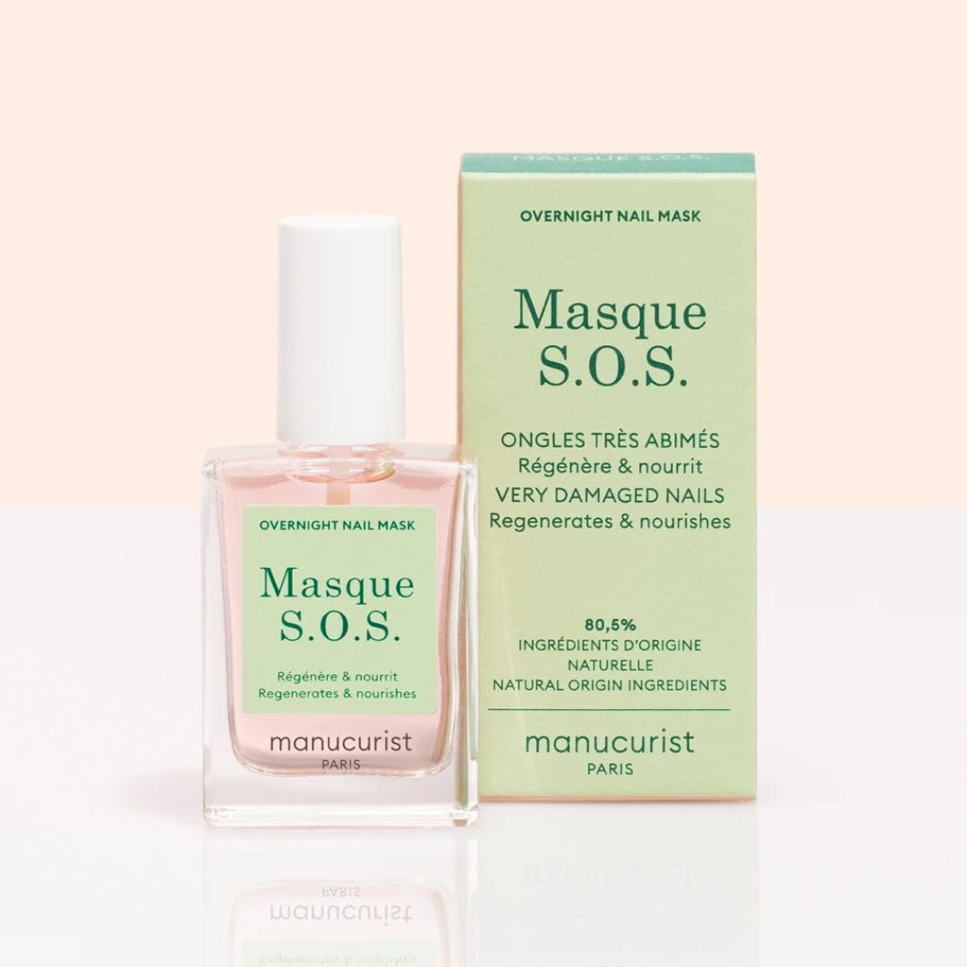 manucurist peeled-off mask being rinsed away showing effortless morning removal benefit
