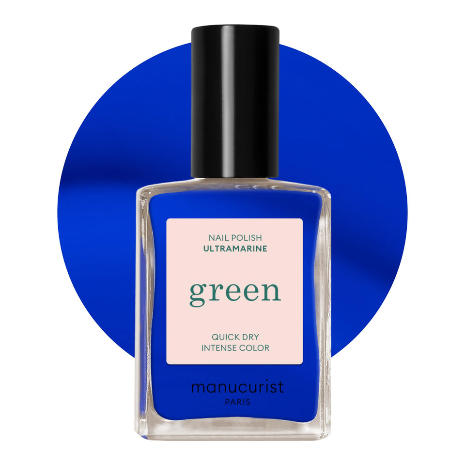 Manucurist bottle front view showing electric blue Ultramarine and glossy finish