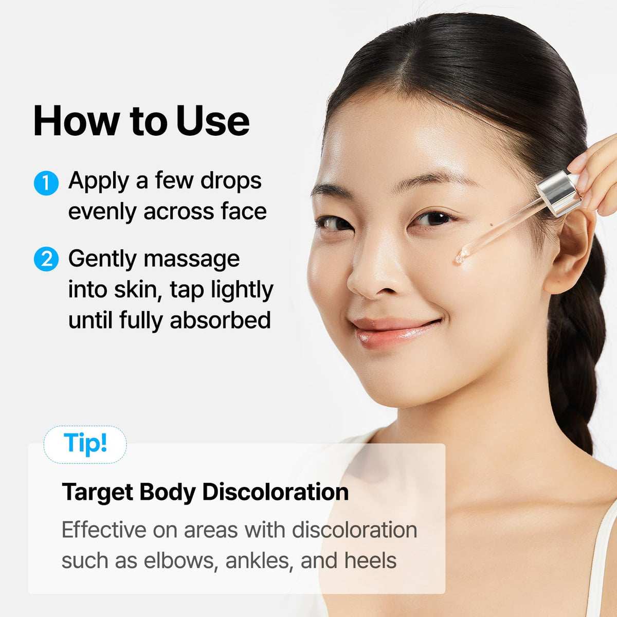 ma:nyo serum applied in a skincare routine setting, illustrating layering with moisturizer