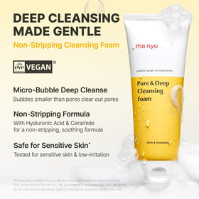 ma:nyo pump dispensing foam into hand for quick controlled use
