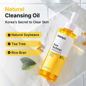ma:nyo cleansing oil on hand showing spreadability and dissolution
