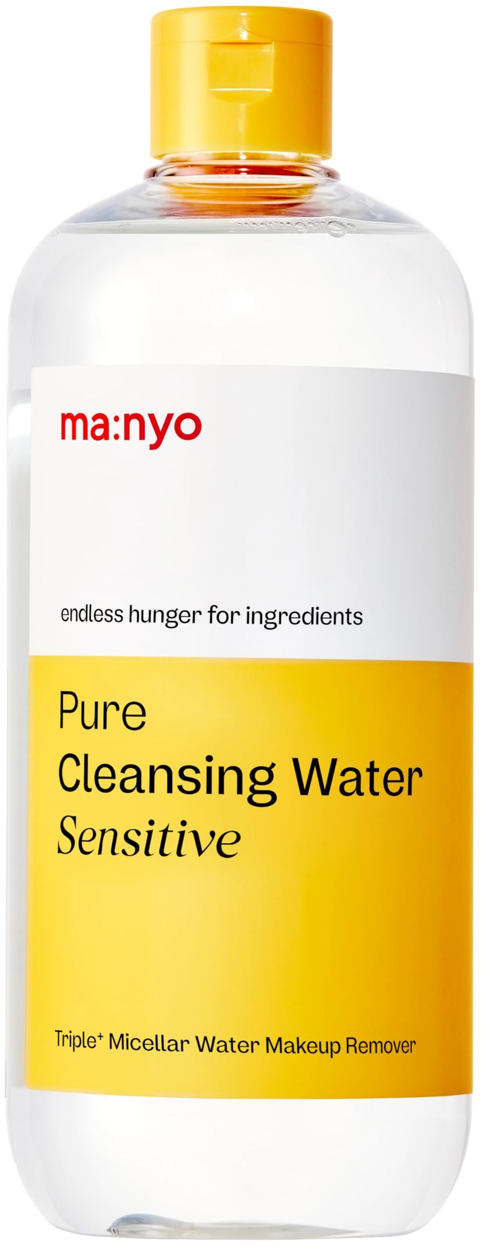 ma:nyo front bottle view showing clean label and product size benefit