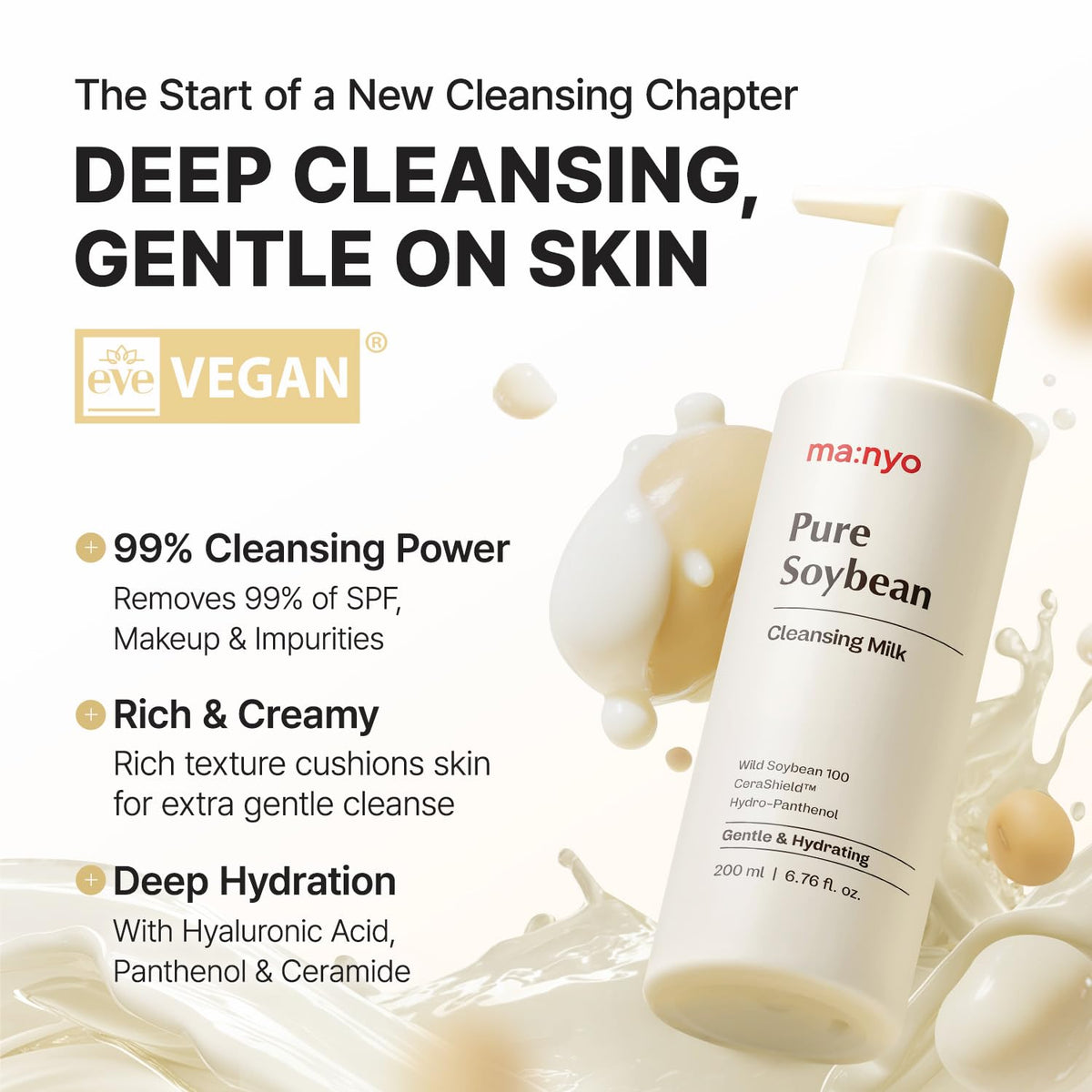 ma:nyo creamy texture close-up showing smooth glide and mild cleanse