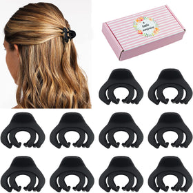 MAORULU front package of 10 black mini clips, neat storage and gift-ready