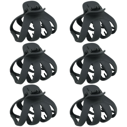 MAORULU front view of six-pack big claw clips, reliable everyday hold