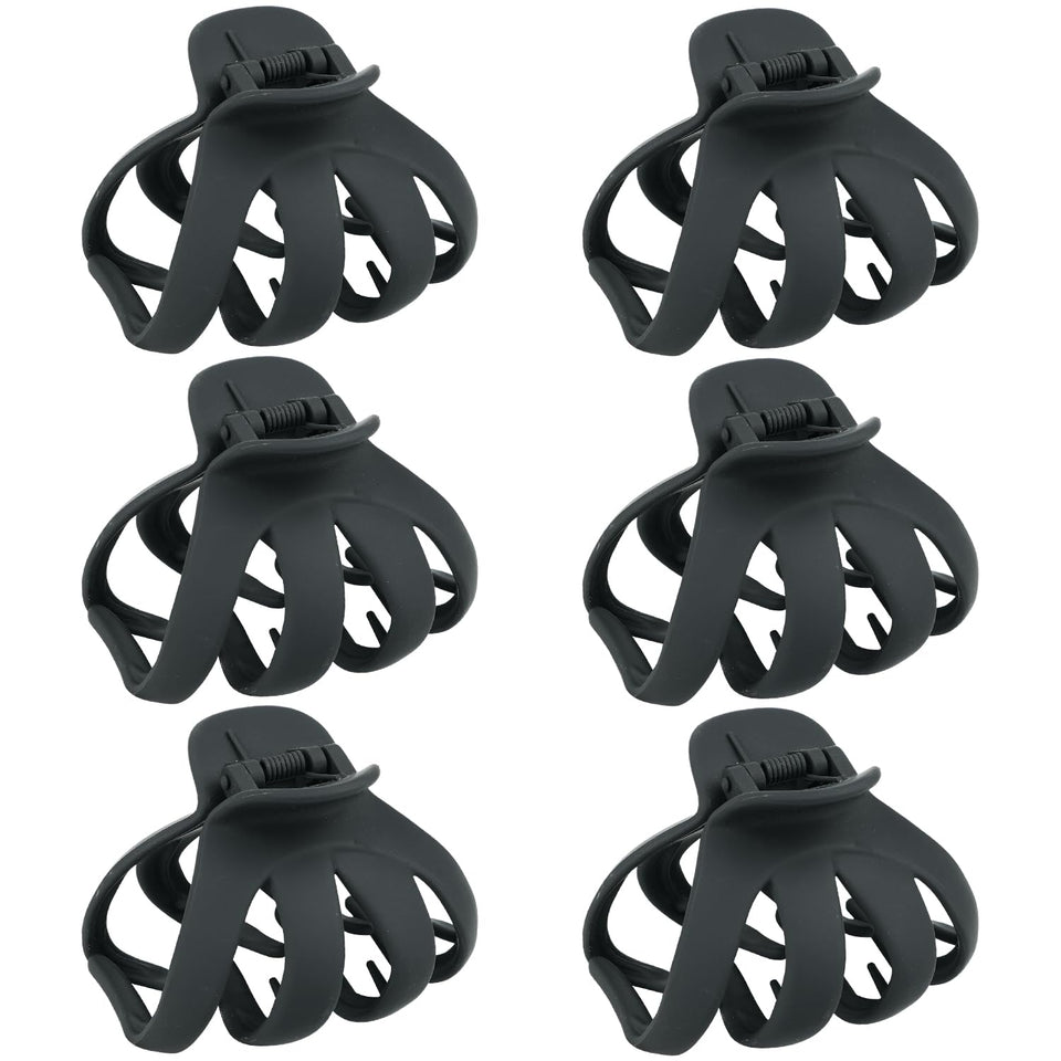 MAORULU front view of six-pack big claw clips, reliable everyday hold