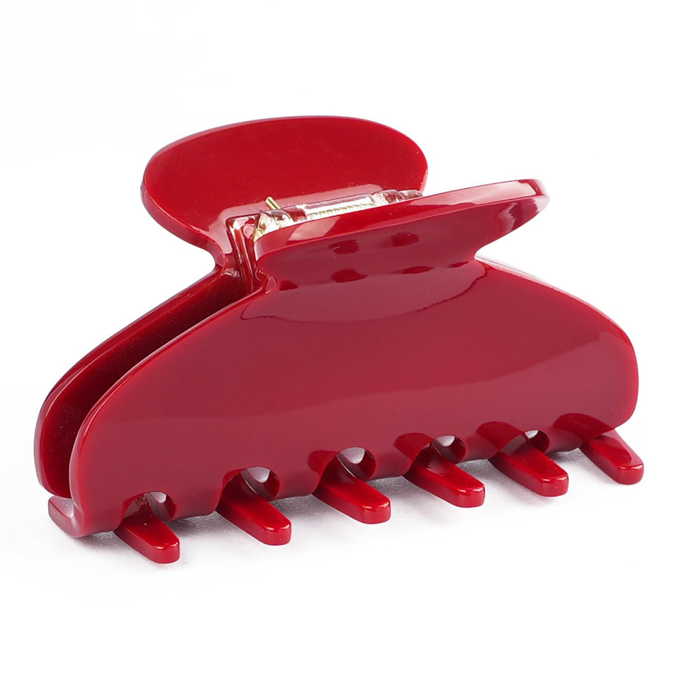 MAORULU front view of cherry red clip showcasing glossy finish and polished look