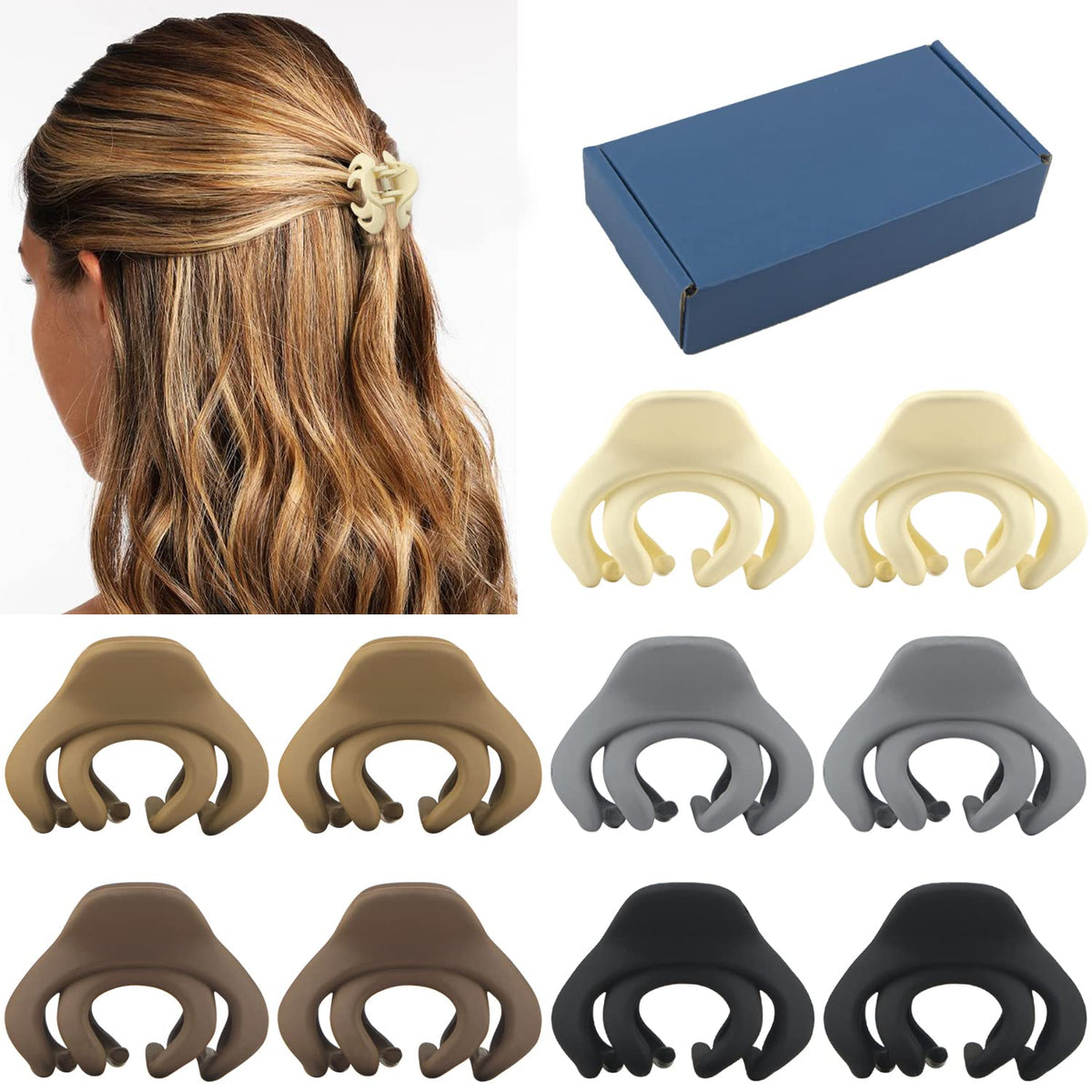 MAORULU front packaging showing five matte mini clips and gift box, neat presentation