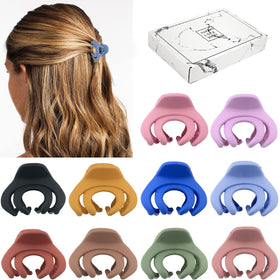 MAORULU front packaging showing ten colorful matte mini clips, tidy storage benefit