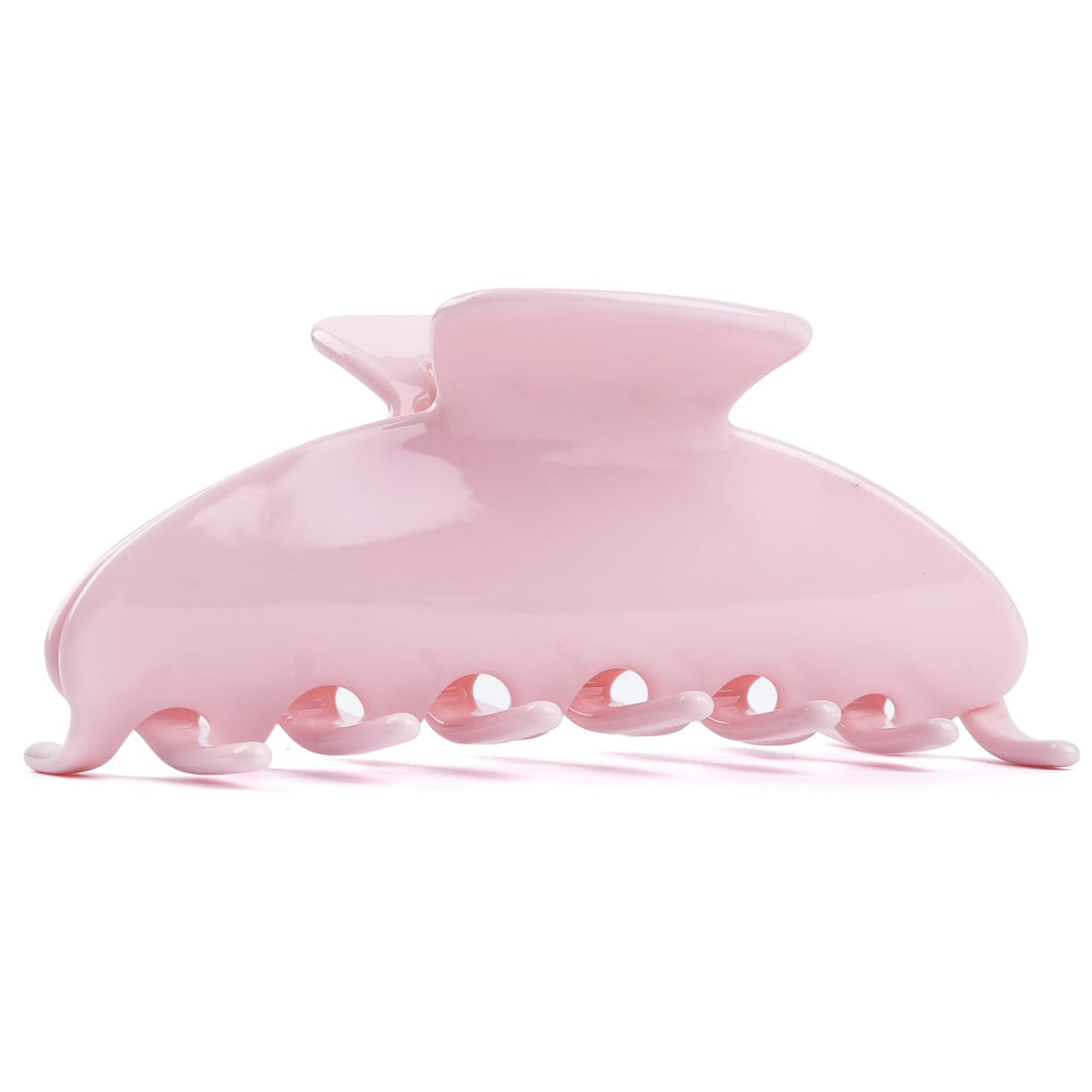 MAORULU front view of soft pink clip showing glossy finish and secure hold