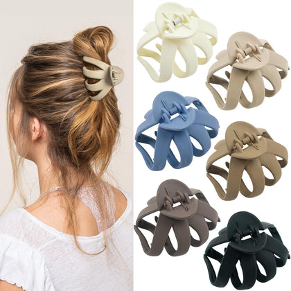 MAORULU front view of six neutral-colored clips showing size and set