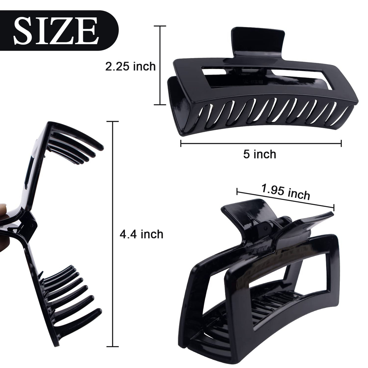 MAORULU clip holding thick curly hair showing secure hold and reduced slippage