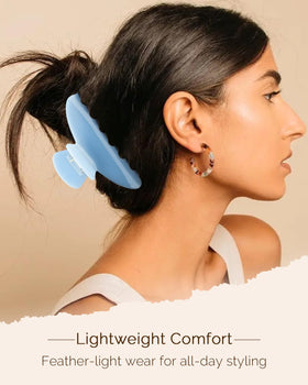 MAORULU in hair half-up style on model for comfortable all-day wear