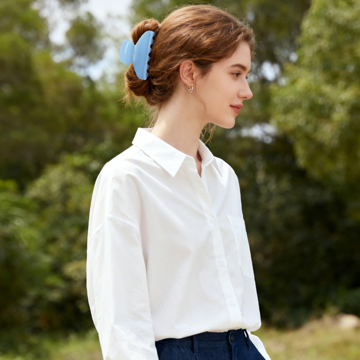 MAORULU in-hair half-up style demonstrating secure hold and neat look
