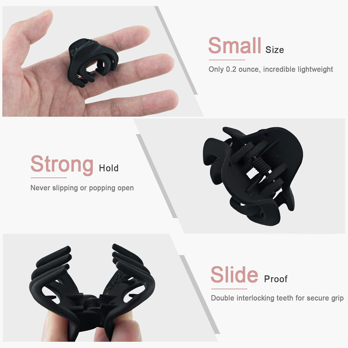 MAORULU clip in hair side profile holding bangs comfortably and discreetly