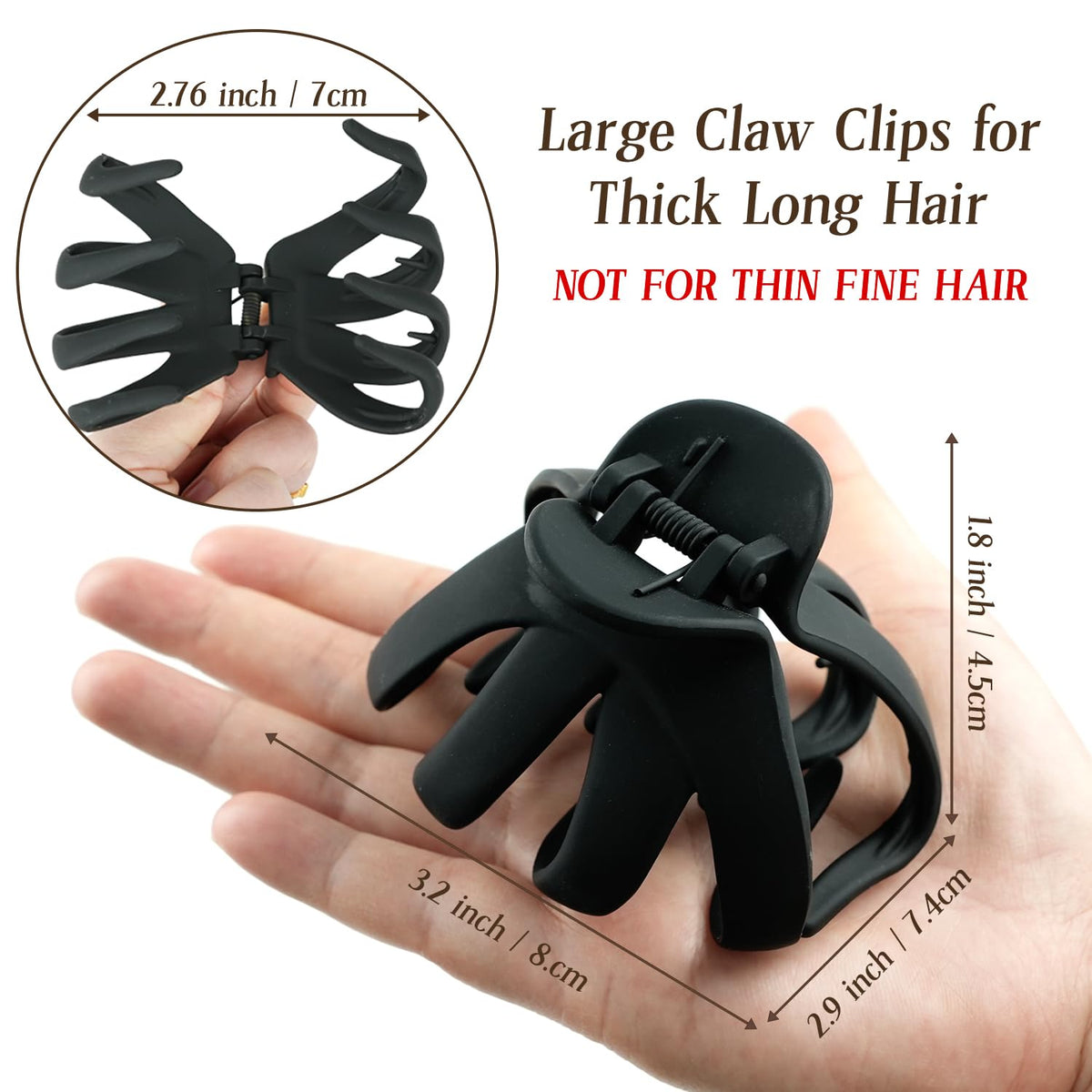 MAORULU clip open showing strong interlocking teeth, secure grip