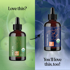 Maple Holistics amla oil mixed in bowl for a DIY hair mask benefit