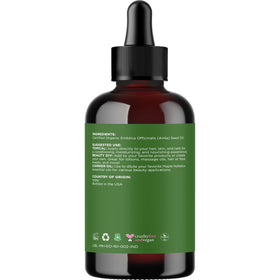 Maple Holistics ingredient label highlighting organic, cold-pressed quality