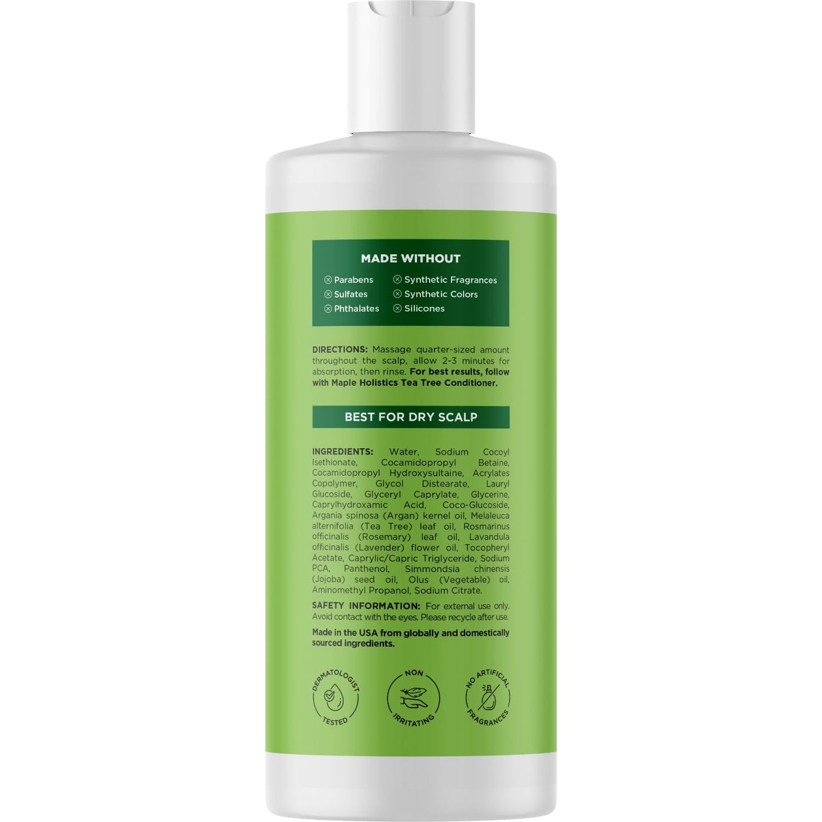Maple Holistics before and after photo showing reduced oil and fuller hair