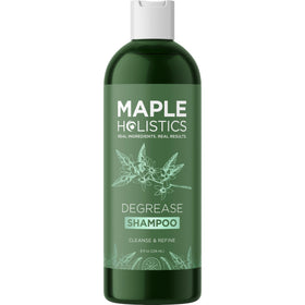 Maple Holistics before and after oily roots to show reduced buildup