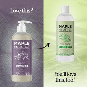 Maple Holistics before and after scalp showing reduced buildup