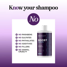 Maple Holistics shampoo being rinsed in shower showing in-use convenience
