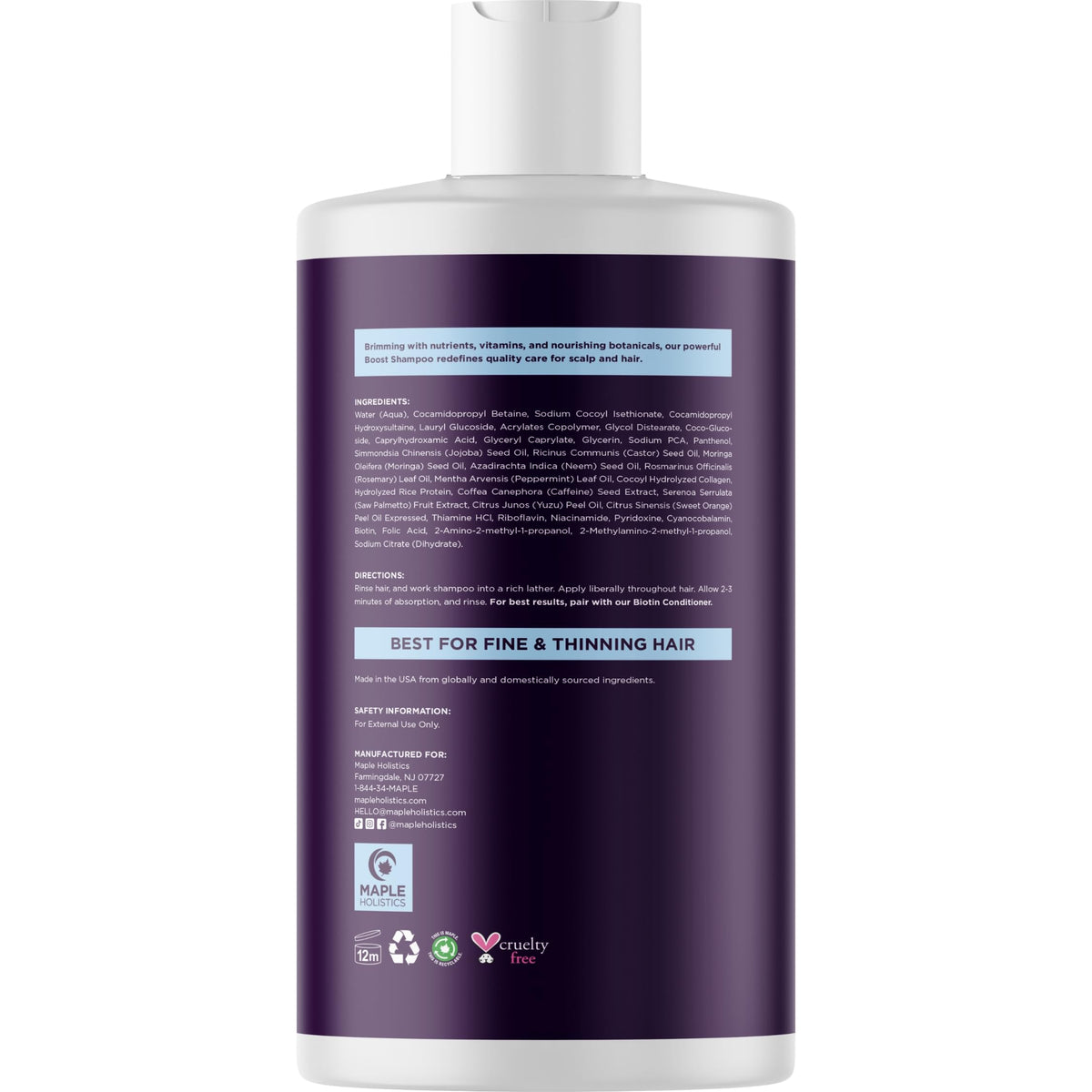Maple Holistics creamy lather texture demonstrating gentle cleansing benefit