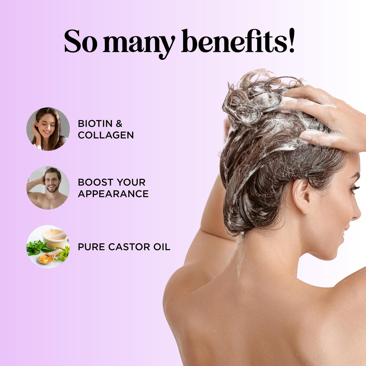 Maple Holistics bottle pump dispensing shampoo for easy application benefit